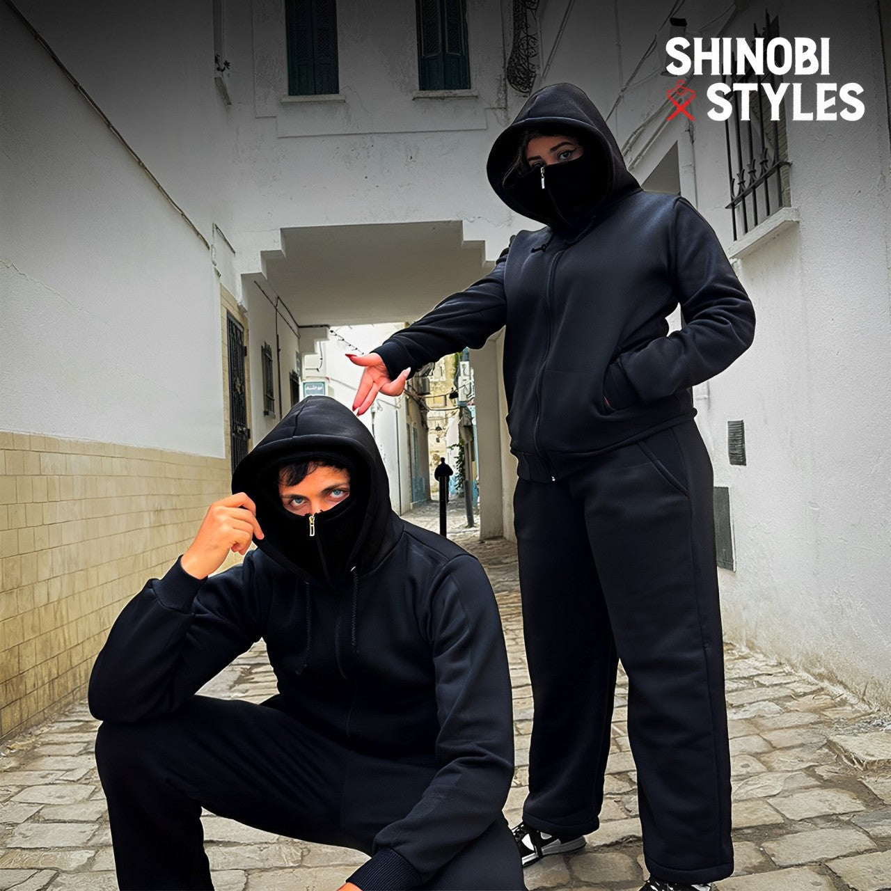 Shinobi Ultimate Zipped Double-Collar Balaclava Hoodie – Premium Comfort & Style